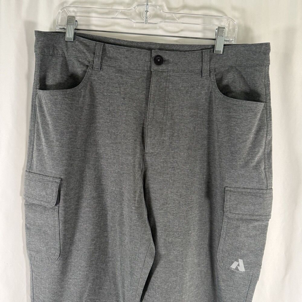 Eddie Bauer First Ascent Cargo Pants Womens 14 Grey Button Zip Hiking 30" Inseam - Picture 2 of 10